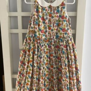 Papo d'Anjo Multicolor Floral Dress with White Collar